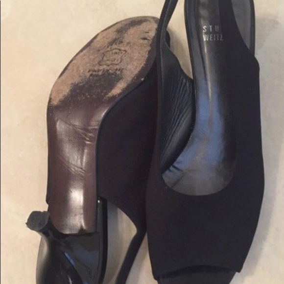 Stuart Weitzman 8.5 Narrow black Sling-backs - Picture 3 of 6